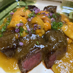 那須温泉　山楽 - ヒレ肉と雲丹餡かけ120g