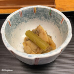 かわ広 - 筍と蕗と生利節の小鉢