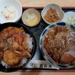 砂場 - 野菜天丼+温そばセット