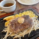 レストランせんごく - 毎度のステーキハンバーグ 150g ¥990
