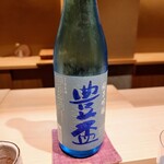 日本料理 研野 - 青森県弘前市三浦酒造の豊盃純米吟醸夏ブルー
