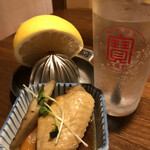鳥半・魚半 - お通しも本格的な味