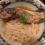 炉端炭火ダイニング海 - 2022年の｢季節の会席料理｣メバルの煮つけ・素麺