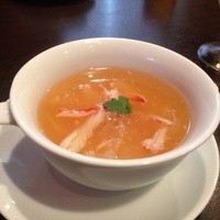 中国料理 かなめ - ずわい蟹と白木茸 茶碗蒸しスープ♪