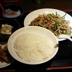 帝里加 - 青椒肉絲定食♪580円( ´∀｀)