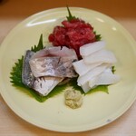 季節料理 魚竹 - 刺身三点盛り