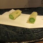 てんぷら 拓 - 以下、断面が出るようにこのようにしてから、写真を撮っています。