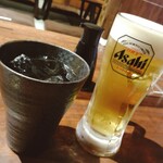 YOKOBACHI - 茂作(芋焼酎)と生ビール