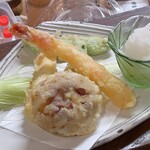 桶家乃隠居 - 天ぷらのおまかせ５品