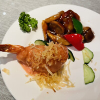 涵梅舫 銀座店 - 牡蠣の唐からし炒めと大海老特製マヨネーズ炒め