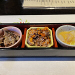 Nihon Ryouri Mikiya - はも前菜 浮き袋酢味噌•肝ラー油•胃腸塩胡椒焼き