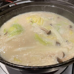 Nihon Ryouri Mikiya - 豆乳スープで頂きます。