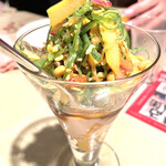 ガラムマサラ - 豆腐のサラダ。混ぜ混ぜしていただきます