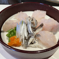 日本料理 三喜屋 - はも造り 自家製ポンズで。