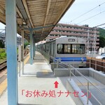 Fushimi Kohi Ten - 飯坂線曽根田駅ホームに設置してあるお休み処ナナセン