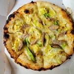 畑のキッチン - 春キャベツとみやじ豚ソーセージのPizza