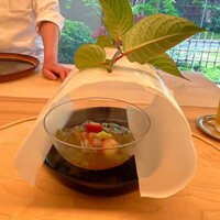 東山 緒方 - 氷室　山紫陽花〜ジュンサイ、車海老、茗荷