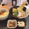 竹ちゃん - 穴子、野菜天ぷらの冷うどん、ミニそぼろご飯