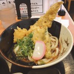 竹ちゃん - 穴子、野菜天ぷらの冷うどん、ミニそぼろご飯