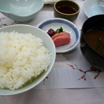 紅梅亭 - 2013.3.2　ご飯とお味噌汁