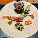 佐賀牛 季楽 銀座  - 前菜の盛り合わせ