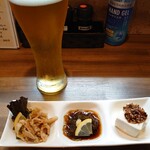 串街道 - ビール&お通し