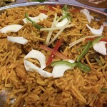 INDIAN RESTAURANT EAT ENJOY - マトンビリヤニのアップ