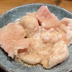 Taishuu Yakiniku Horumon Tenyou - とろテッチャン(特製塩焼) 特製洗い出汁付き 658円