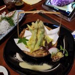 魚屋さんの台所 - アスパラ天ぷら