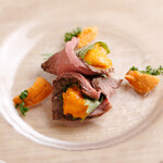 Domestic sea urchin roast beef roll