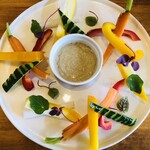 [Colorful bagna cauda with 6 kinds of vegetables]