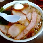 とらや分店 村田や - 焼豚メン大盛＋半熟煮玉子❗️