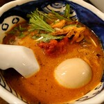 自家製麺つけ麺 紅葉 - まろやかだけどコクがある味噌と海老の香ばしさが美味しい