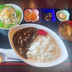 Saiji Xiukai Yakei Izakaya Kuukai - 仙台牛スジ黒カレー定食　900円