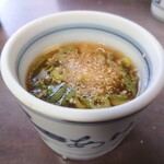 釜あげうどん 長田 in 香の香 - 付け汁(薄くなるので,ゴマ入れてみた)♪