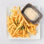 Various types of crisp potato fries