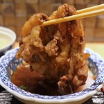 Kitashinchi Tsukishiro - 10種類の野菜･黒毛和牛の粕汁と黒毛和牛のすき焼き定食(1,200円)