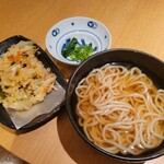 手打ち釜あげうどん 禅 - かき揚げうどん