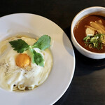 麺の坊　晴天 - ハニークリームチーズカレーつけ