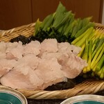 勢麟 - 鱧のしゃぶしゃぶ、御前崎砂わかめ、ユキザサ