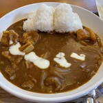 たわらやカフェ - 『たわらやカレー(辛口)+追いたわら2個』のたわらやカレー(辛口)