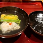 銀座 しのはら - 賀茂ナスの油煮と焼き鱧