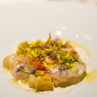 ヒカリヤ ニシ - 2022.5 アスパラガス / 牡丹海老 / 清水牧場チーズ