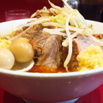 ラーメン二郎 - ラーメン半分＋ニンニク多め＋ショウガ半分SK