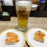かっぱ寿司 - トロサーモン」と「赤貝」