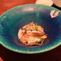 Terrace Dining TANGO - 稚鮎と、ガスパチョ風のパスタ？