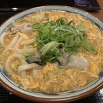 丸亀製麺 - 牡蠣たまあんかけうどん大盛