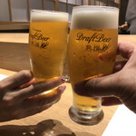 浜松町 鮨 よこ田 - プレミアム生ビールで乾杯♪