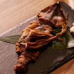 Grilled whole dried squid with ground squid