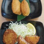 食事処　七福 - 『稲荷寿司』『イカたっぷりミニメンチ』